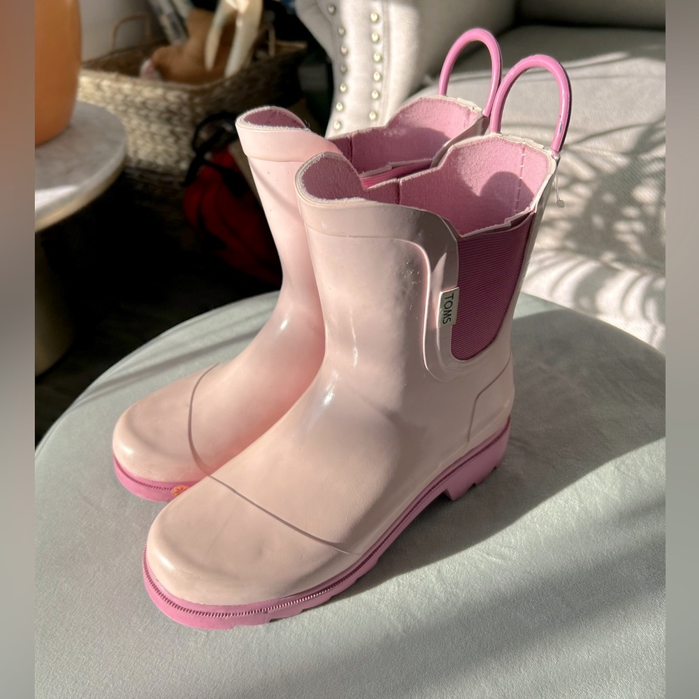Kids Toms Pink Rain Boots